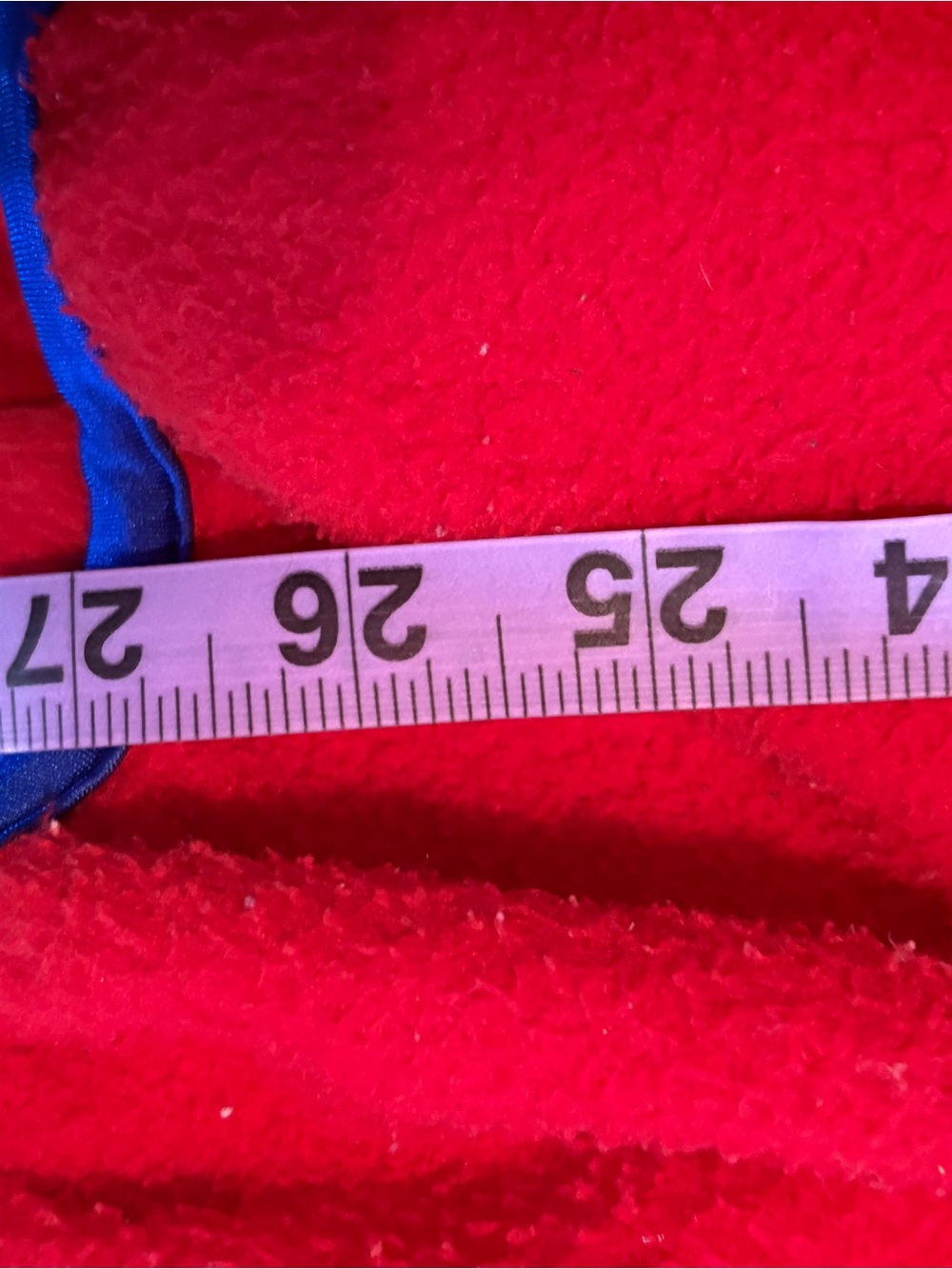 Vintage Red Fleece Pullover with Blue Trim - Picture 8 of 9